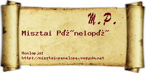 Misztai Pénelopé névjegykártya